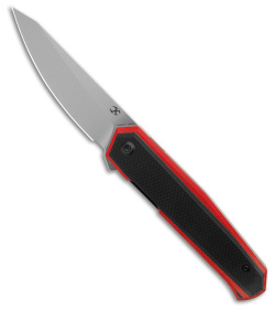 Kansept Integra Frame Lock Knife Red/Black G-10 (3.6" Stonewash)