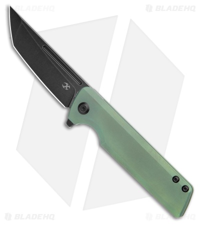 Kansept Knives Anomaly Blue Orange Peel Titanium + Tanto