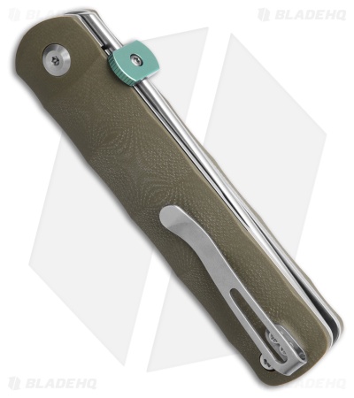 Kansept Knives BTF Tanto Liner Lock Knife Green G-10 (3.2" Stonewash)