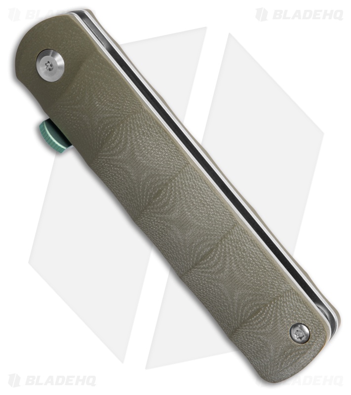 Kansept Knives BTF Tanto Liner Lock Knife Green G-10 (3.2" Stonewash)