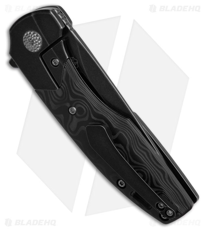 Kansept Knives Cassowary Frame Lock Knife Black Rose CF (2.9" Black SW)
