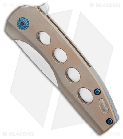 Kansept Knives Cassowary Frame Lock Knife Bronzed Titanium (2.91" Satin)