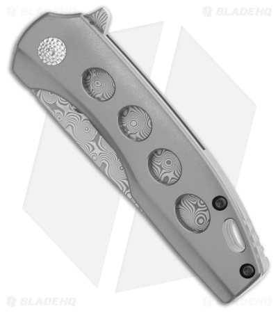 Kansept Knives Cassowary Knife Gray Anodized Ti Damascus