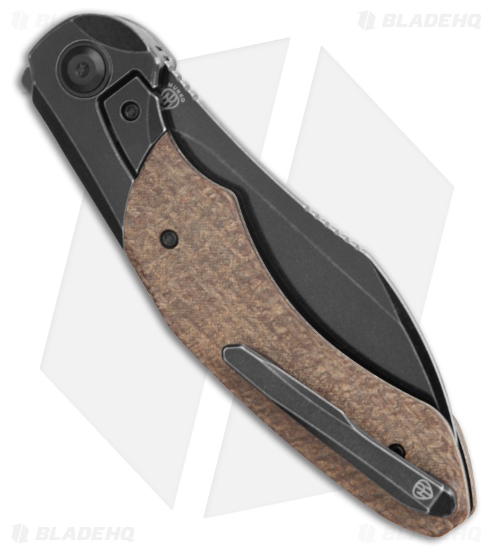Kansept Knives Cosmos Frame Brown Micarta/Ti Blk - Blade HQ