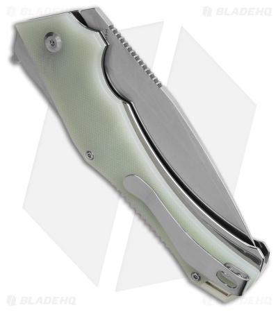 Kansept Knives Hellx Drop Point Liner Lock Knife Jade G-10 (3.6" SW)