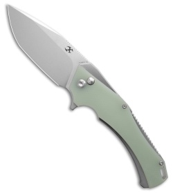 Kansept Knives Hellx Drop Point Liner Lock Knife Jade G-10 (3.6" SW)