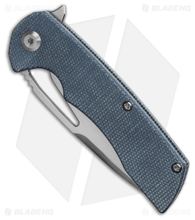 Kansept Knives Kim Ning Kryo Liner Lock Knife Blue Micarta (3.6" Stonewash)