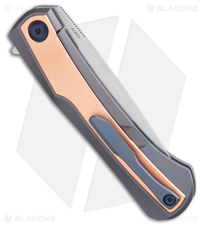 Kansept Knives Kratos Frame Lock Knife Copper Inlay/Ti (3.75" SW)           