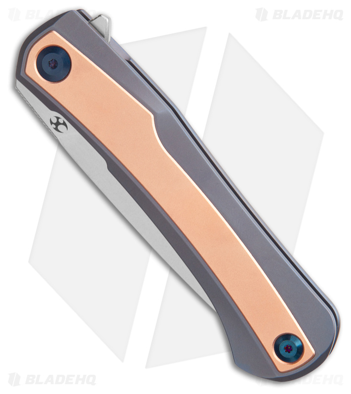 Kansept Knives Kratos Frame Lock Knife Copper Inlay/Ti (3.75" SW)           