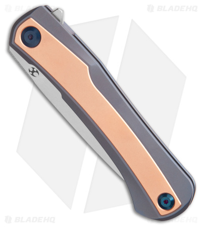 Kansept Knives Kratos Frame Lock Knife Copper Inlay/Ti (3.75" SW)           