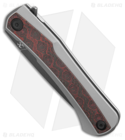 Kansept Knives Kratos Frame Lock Knife TI Carbon Fiber (3.75" Black Stonewashed)