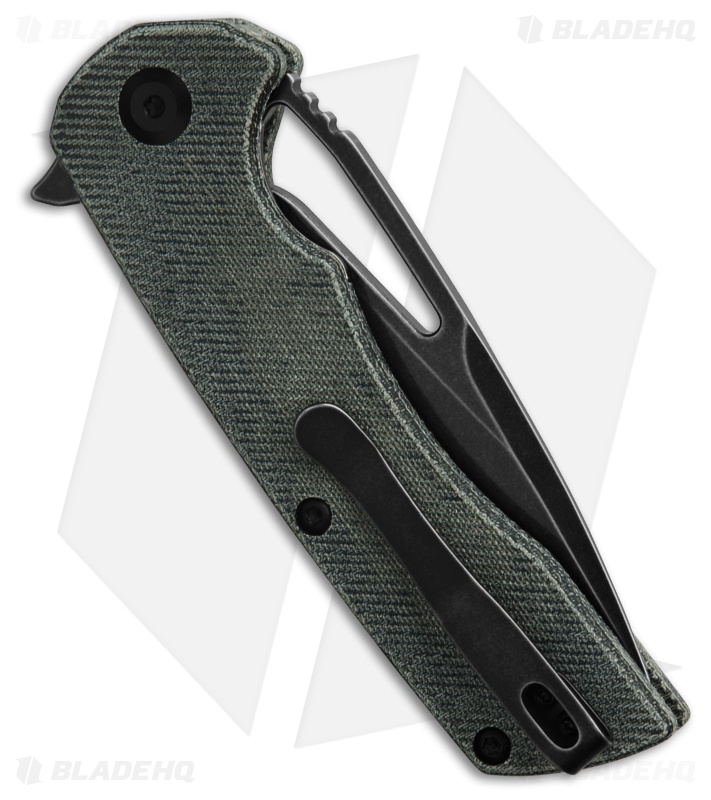 Kansept Knives Kryo Drop Point Liner Lock Knife Gray Micarta (3.6" Black SW)