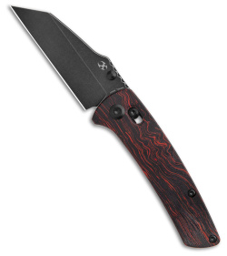 Kansept Knives Main Street Crossbar Lock Knife Black/Red G-10 (3.3"Black SW)