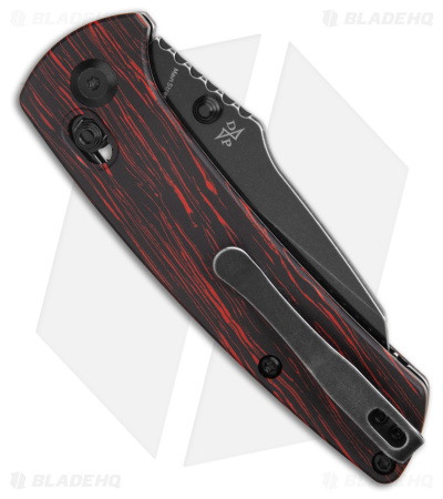 Kansept Knives Main Street Crossbar Lock Knife Black/Red G-10 (3.3"Black SW)