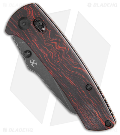Kansept Knives Main Street Crossbar Lock Knife Black/Red G-10 (3.3"Black SW)