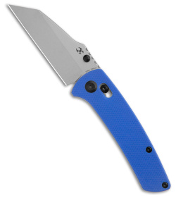 Kansept Knives Main Street Crossbar Lock Knife Blue G-10 (3.3" Stonewash)  