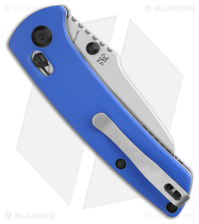 Kansept Knives Main Street Crossbar Lock Knife Blue G-10 (3.3" Stonewash)  