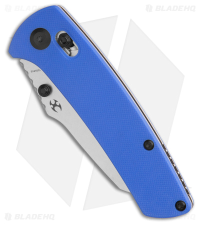 Kansept Knives Main Street Crossbar Lock Knife Blue G-10 (3.3" Stonewash)  
