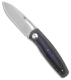 Kansept Knives Mato Liner Lock Knife Blue/Blk G-10/Carbon Fiber (3.1" Satin)