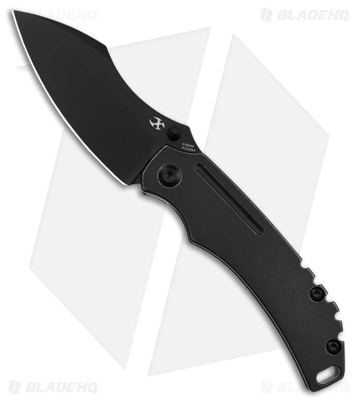 Kansept Knives Pelican EDC Frame Lock Knife Black Titanium  (3" Black)