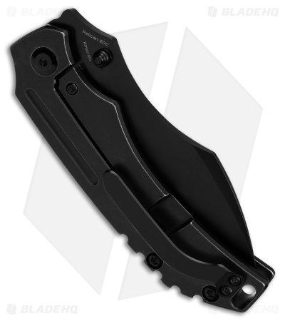Kansept Knives Pelican EDC Frame Lock Knife Black Titanium  (3" Black)