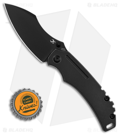Kansept Knives Pelican EDC Frame Lock Knife Black Titanium  (3" Black)