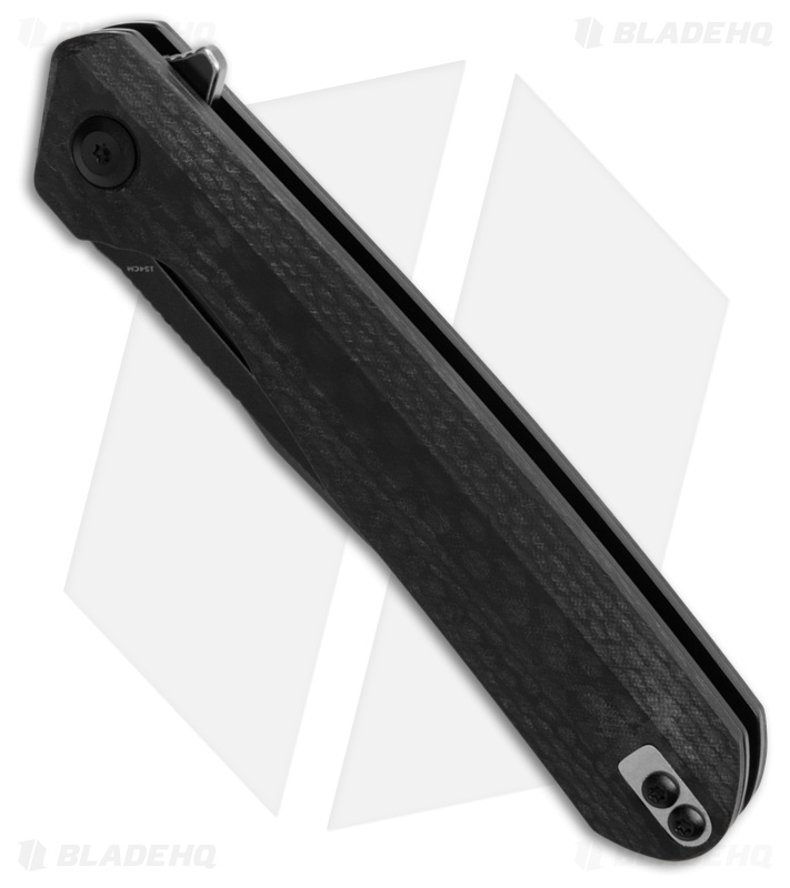 Kansept Knives Qilin Liner Lock Knife Carbon Fiber (3.4" Black Stonewash)