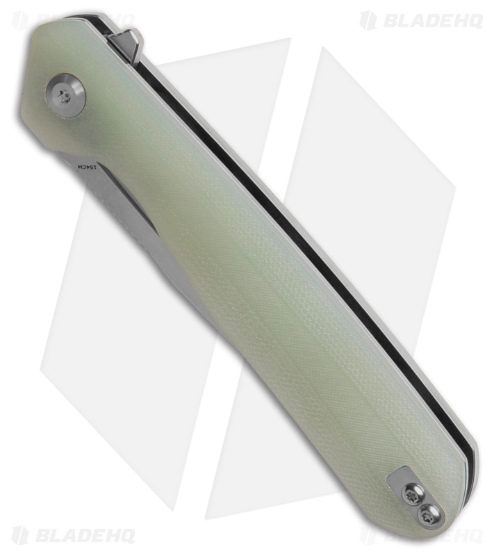 Kansept Knives Qilin Liner Lock Knife Jade G-10 (3.4" Stonewash) T1047T5