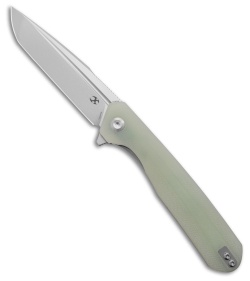 Kansept Knives Qilin Liner Lock Knife Jade G-10 (3.4" Stonewash) T1047T5