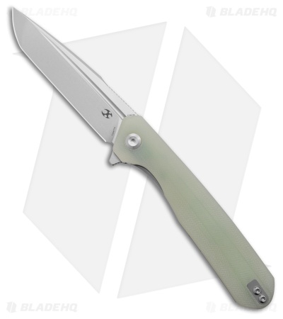 Kansept Knives Qilin Liner Lock Knife Jade G-10 (3.4" Stonewash) T1047T5