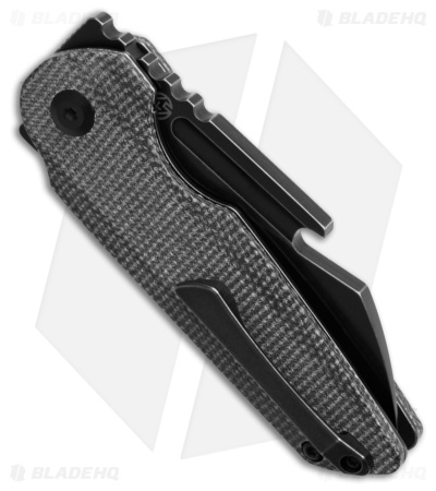 Kansept Knives Rafe Liner Lock Knife Black Micarta (2.6" Black Stonewash)