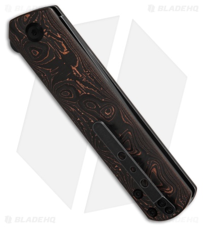 Kansept Knives Rolf Helbig Foosa Slip Joint Knife Copper CF (3.1" Black)