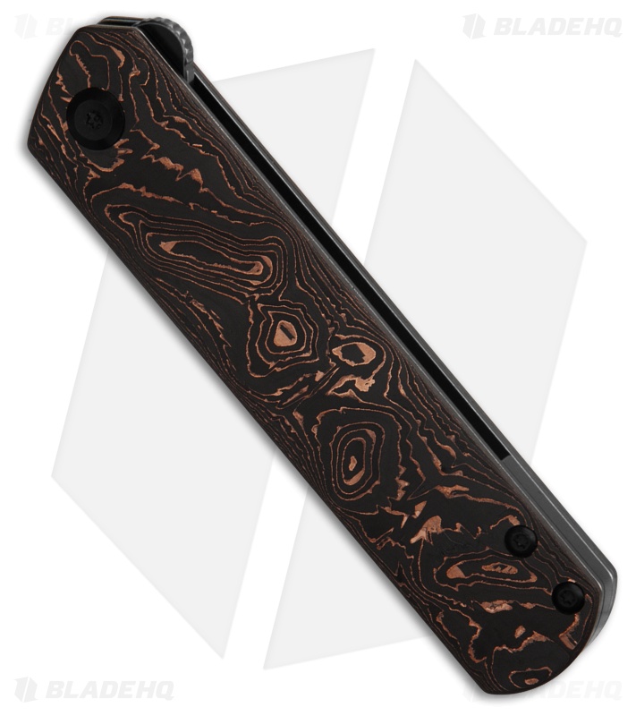 Kansept Knives Rolf Helbig Foosa Slip Joint Knife Copper CF (3.1" Black)