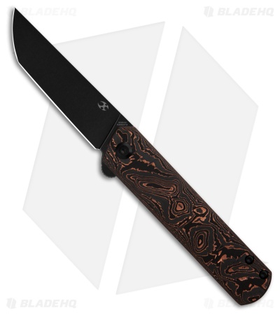 Kansept Knives Rolf Helbig Foosa Slip Joint Knife Copper CF (3.1" Black)