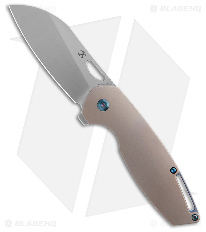 Kansept Knives Swan Model 6 Bronze Ti (S35VN) - Blade HQ