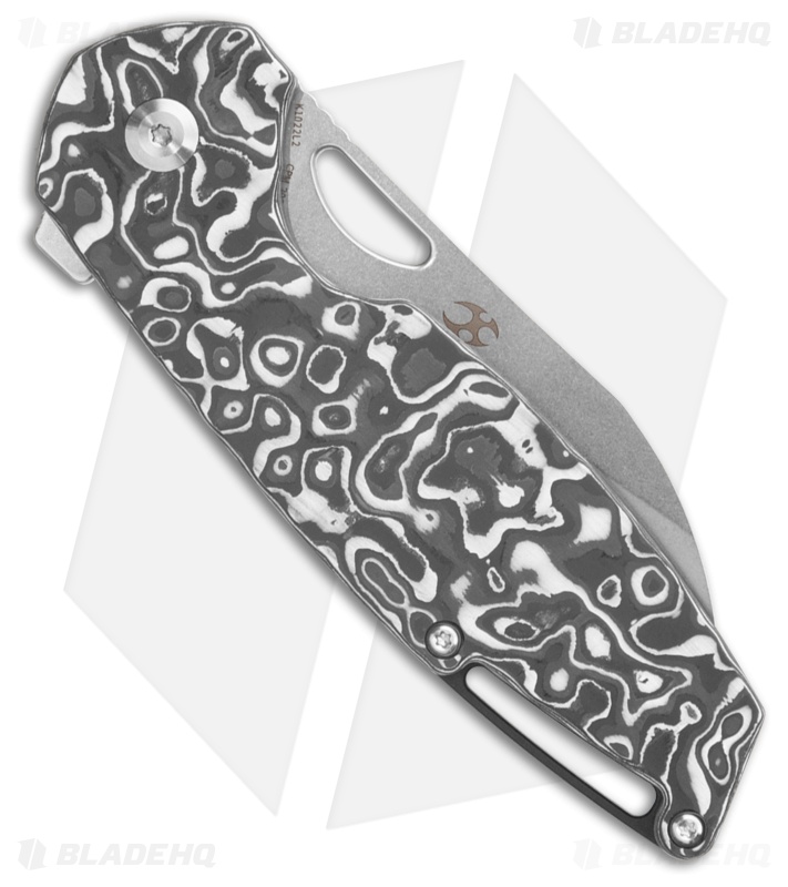 Kansept Knives Model 6 Knife Black/White Carbon Fiber SW