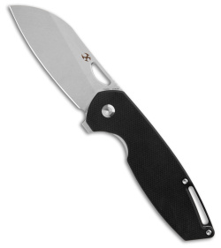 Kansept Knives Swan Model 6 Liner Lock Knife Black G-10 (3" Stonewash)