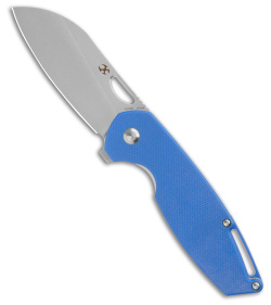 Kansept Knives Swan Model 6 Liner Lock Knife Blue G-10 (3" Stonewash)