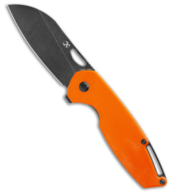 Kansept Knives Swan Model 6 Liner Lock Knife Orange G-10 (3" Black Stonewash)