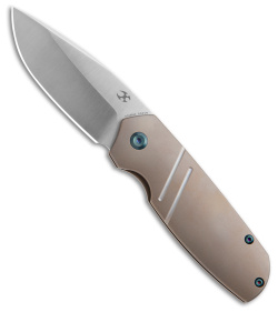 Kansept Knives Turaco Frame Lock Knife Bronze Titanium (2.8" Satin) 