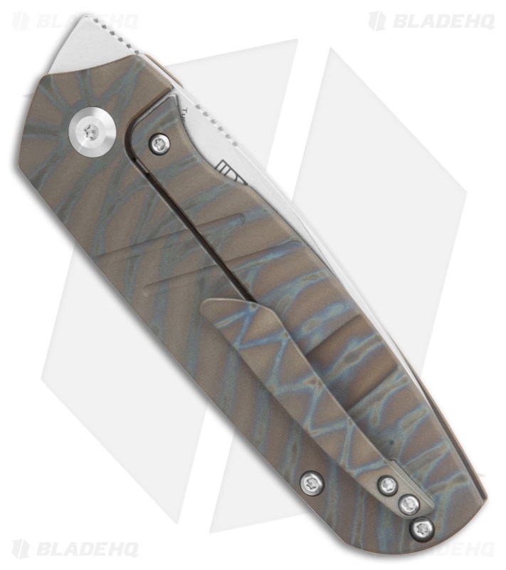 Kansept Knives Turaco Tiger Stripe Flamed Titanium SW S35VN