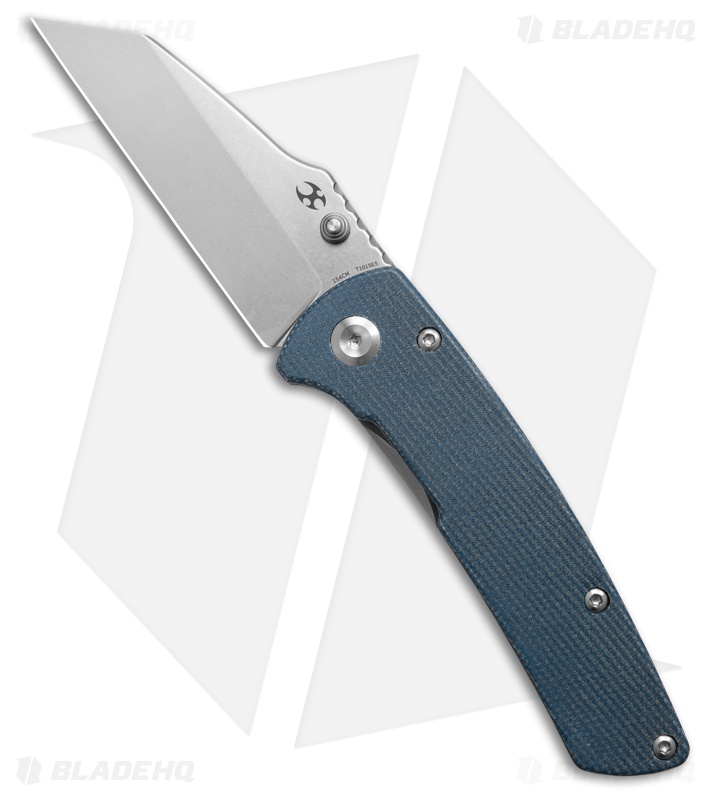 Kansept Main Street Reverse Tanto Liner Lock Knife Blue Micarta (3.4" SW)