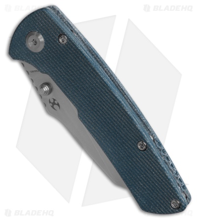 Kansept Main Street Reverse Tanto Liner Lock Knife Blue Micarta (3.4" SW)