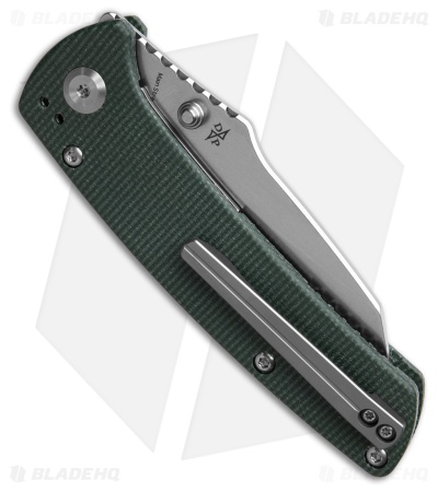 Kansept Main Street Reverse Tanto Liner Lock Knife Green Micarta (3.4" SW)