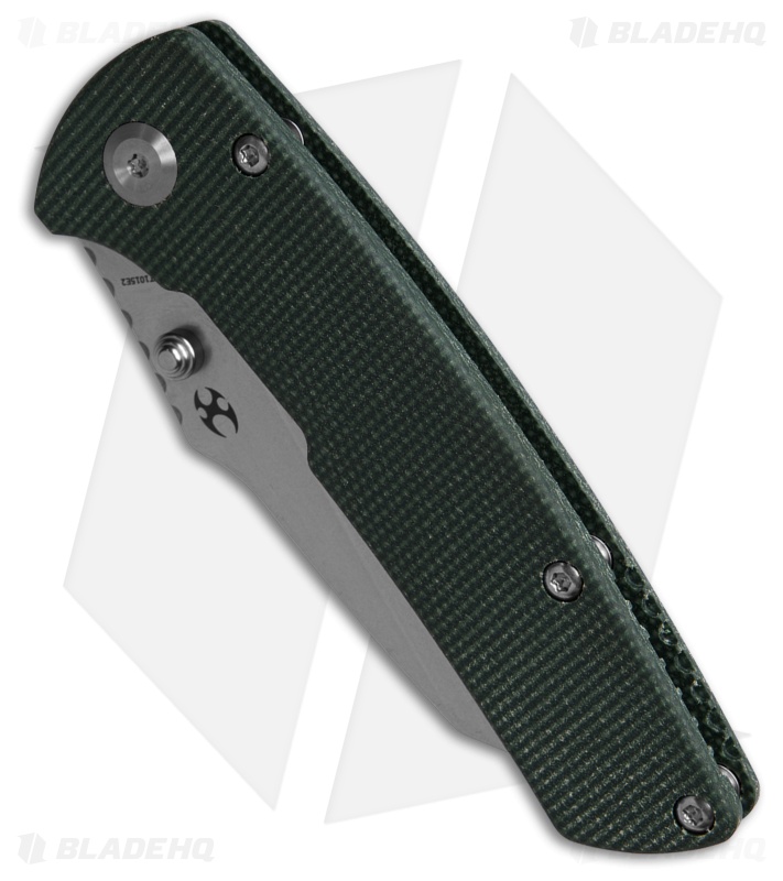 Kansept Main Street Reverse Tanto Liner Lock Knife Green Micarta (3.4" SW)