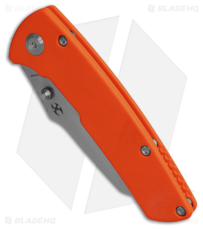 Kansept Main Street Reverse Tanto Liner Lock Knife Orange G-10 (3.4" Satin)