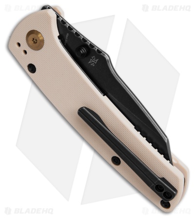 Kansept Main Street Reverse Tanto Liner Lock Knife White G-10 (3.4" Black SW)