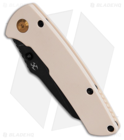 Kansept Main Street Reverse Tanto Liner Lock Knife White G-10 (3.4" Black SW)