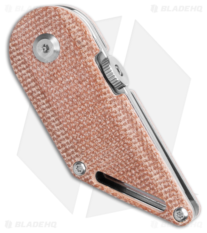 Kansept Pinkerton Dash Folding Kiridashi Knife Brown Micarta (1.69" Stonewash) 
