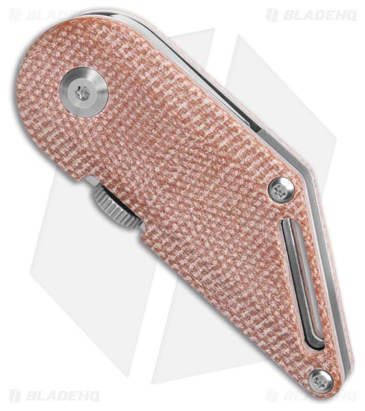 Kansept Pinkerton Dash Folding Kiridashi Knife Brown Micarta (1.69" Stonewash) 